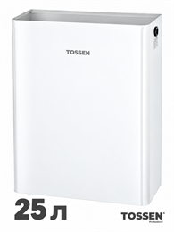 TOSSEN MV 2400 MW - прямоугольное ведро, 25л. (коллекция "Белая сталь)