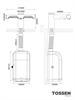 TOSSEN LS 1702 MB  - смеситель с сушилкой для рук (бесщеточный мотор) (коллекция "Матовый чёрный") 300055