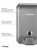TOSSEN MN -1200 MG - механический диспенсер жидкого мыла (коллекция "Благородный графит") — купить в Москве